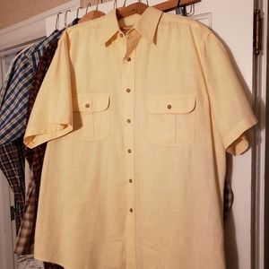 Covington cream white 100% cotton short sleeve